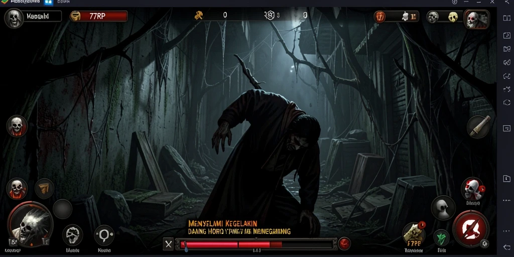 Gameplay menegangkan di dunia Horror yang gelap dan menyeramkan.