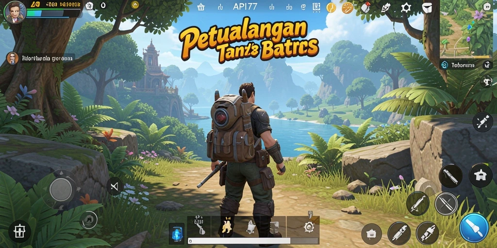 Tampilan menarik dari gameplay API77 di dunia terbuka.