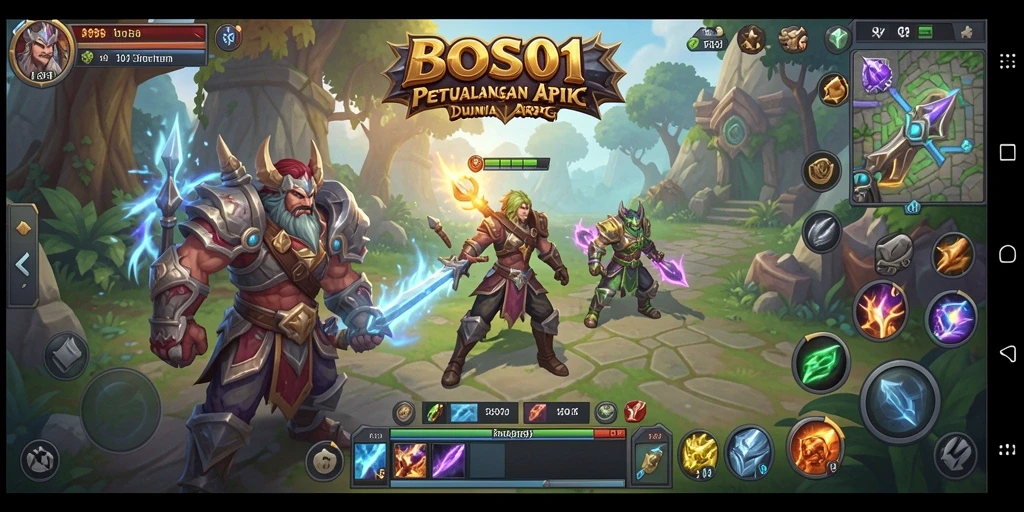 Tampilan gameplay BOS01 yang mendebarkan dan penuh aksi.