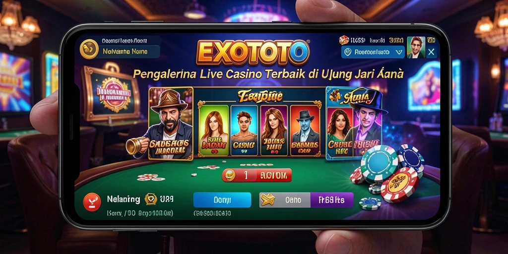 Gambaran gameplay Live Casino yang mengasyikkan di EXOTOTO.