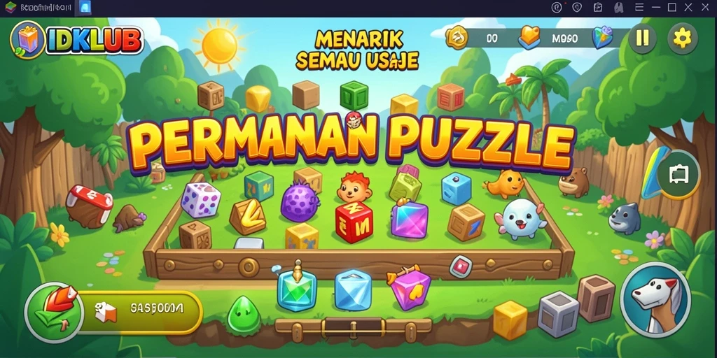 Screenshot gameplay IDKLUB menampilkan tantangan puzzle yang menarik.
