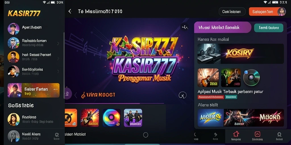 Tampilan gameplay KASIR777 menampilkan daftar lagu yang menarik.