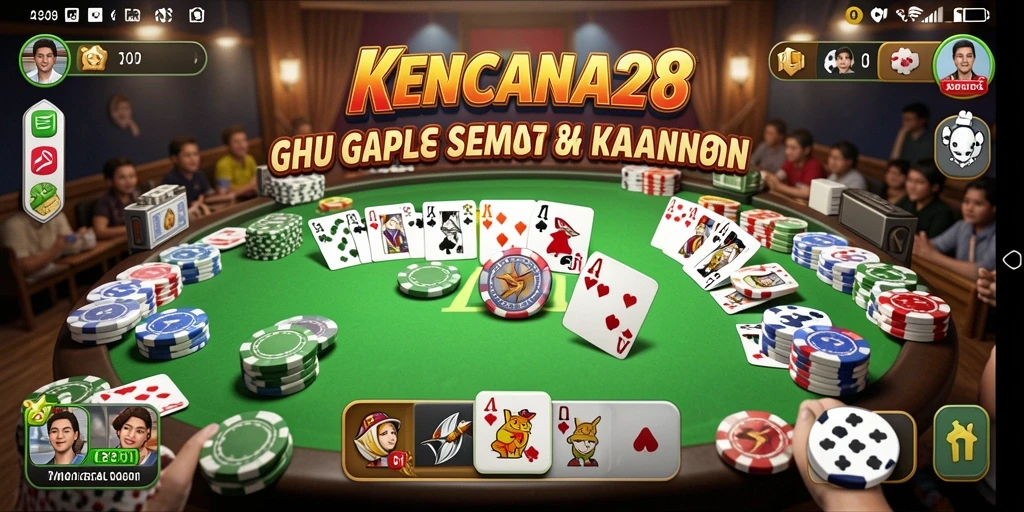 Screenshot gameplay KENCANA28 menunjukkan keseruan bermain Gaple.