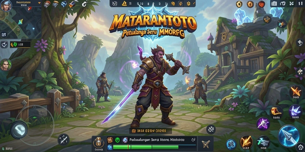 Screenshot gameplay menampilkan dunia fantasi yang menakjubkan dalam MATARAMTOTO.