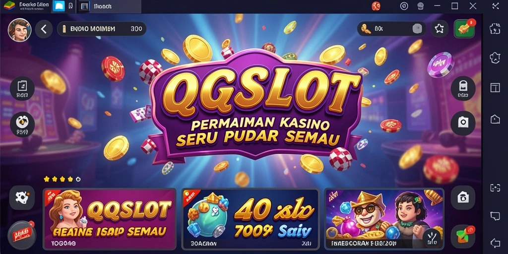Gameplay seru QQSLOT dengan berbagai pilihan permainan kasino.