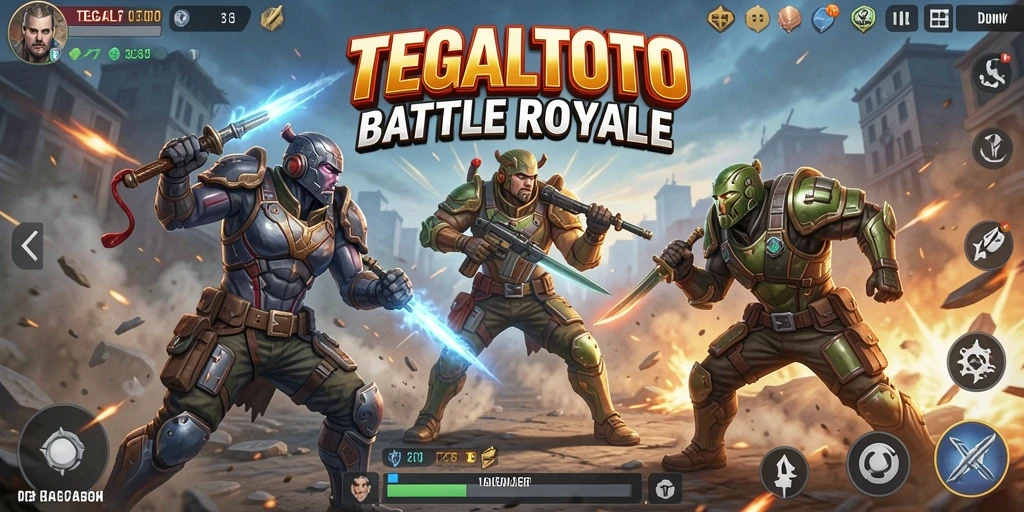 Gameplay seru dan mendebarkan di TEGALTOTO battle royale.