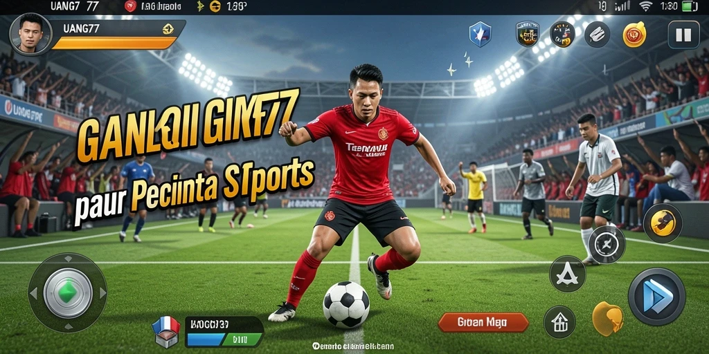 Screenshot UANG77 menampilkan aksi seru permainan olahraga.