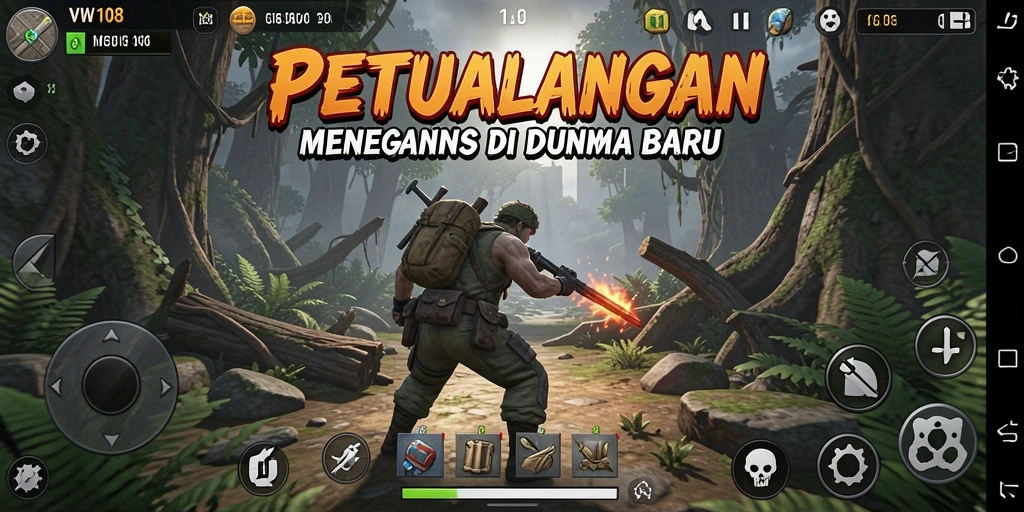 Tampilan gameplay petualangan yang mendebarkan di VW108.