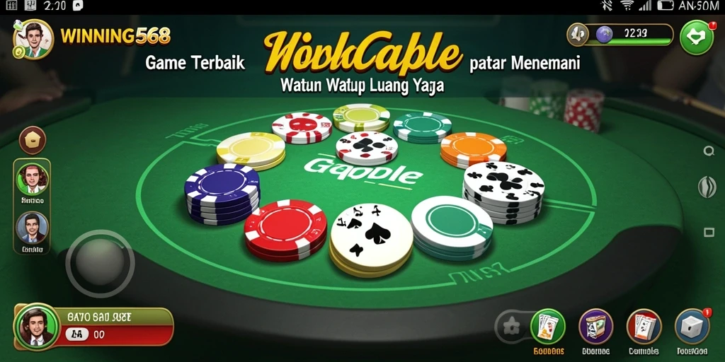 Tampilan gameplay menyenangkan dalam permainan Gaple WINNING568.