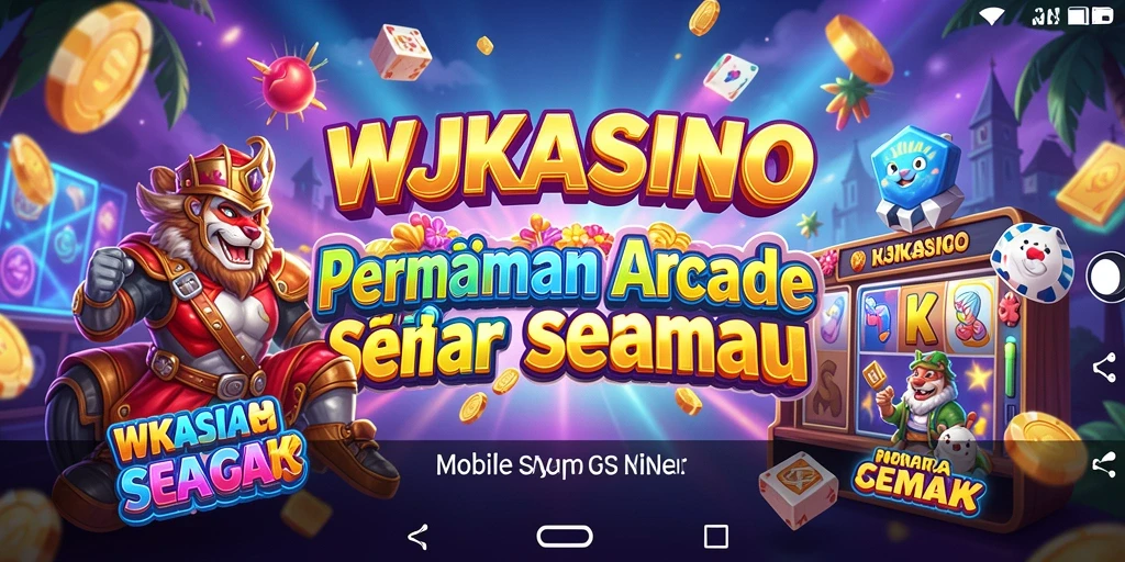 Screenshot menunjukkan gameplay seru di WJKASINO dengan berbagai level dan tantangan.