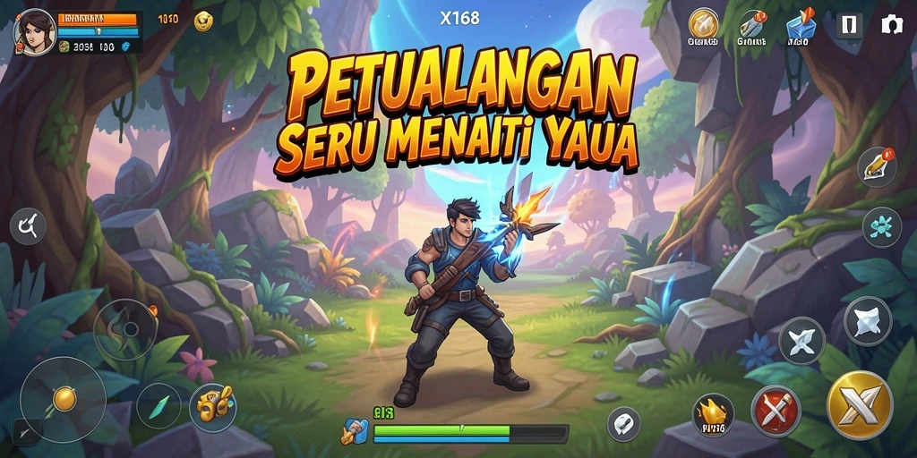Tampilan gameplay X168 yang penuh tantangan dan eksplorasi.